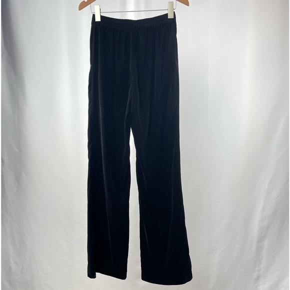 NWT Zara Velvet Straight Leg Trouser Pants In Black Size‎ Extra Small - Picture 6 of 9